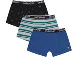Lyle & Scott - Boxer Da Ragazzo (Confezione Da 3) GT8044 (146-152) (Blu Scuro/Blu/Grigio/Verde)