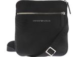 Emporio Armani - Borsa A Tracolla, Logo In Metallo, Nylon, Jacquard GT7314 (Taglia Unica) (Nero)