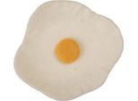 Clayre & Eef Decorazione Ciotola Uovo Ø 18X3 Cm Feltro Bianco