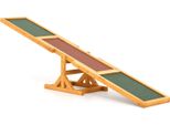 Costway Altalena In Legno Per Cani, Altalena Per Agilità Per Cani, Sport Per Cani All'aperto Per L'allenamento Dell'equilibrio, Cani Di Piccola E Grande Taglia Fino A 60 Kg, Giochi Per Cani 179X30X5 Cm Giallo
