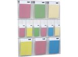 Espositore A Parete Helit Placativ, 6 Cartelle Din A4 Verticale + 6 Cartelle