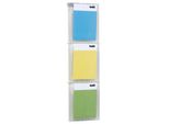 Espositore A Parete Helit Placativ, 3 Cartelle Din A4 Verticale, Cristallino