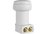 Megasat Twin-Lnb Hd-Profi Numero Di Abbonati: 2 Attacco Di Alimentazione: 40 Mm Connessioni Placcate Oro, Protezione Dalle Intemperie (9120623)