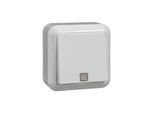 Elso 382114 Pulsante 10A Illuminato, Morsetto A Innesto Contura, Bianco Puro