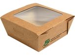 Papstar 87251 Papstar Scatola Per Salumi "Pura"", Quadrata, 650 Ml, Marrone"
