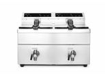 Friggitrice A Induzione Hendi - Con Rubinetto Di Scarico 2X8 L, Profi Line, 16L, 230V/7000W, 577X609X(H)410Mm