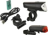 Fischer Set Di Illuminazione Led Per Bicicletta 40/20/10 Lux