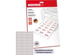Etichette In Foglio Kores 70,0 X 37,0 Mm Trasparenti 240 Etichette Su 10 Fogli