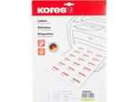 Etichette In Film Kores 97 X 42,3 Mm Trasparenti 120 Etichette Su 10 Fogli