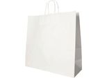 Papstar 88844 Papstar Papier-Tragetasche, 440 X 320 X 170 Mm, Weiß