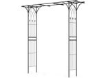 Costway Arco Di Rose In Metallo, Traliccio Per Piante Rampicanti, Arco Da Giardino, Ausilio Per Rampicanti, Traliccio Per Rose 205X52X205Cm Nero