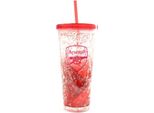 Arsenal Fc - Tazza Da Freezer Con Cannuccia, Stemma, 600Ml BS3795 (Taglia Unica) (Rosso)