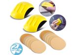 Stahlwerk Set Di 2 Blocchi Abrasivi Manuali Inpoliuretanoespanso Con Abrasivo In Velcro