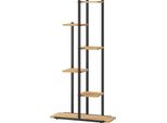 Libreria Flowerbed 6 Ripiani - Rovere / Gambe Nere