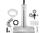 Kit Torre Kegerator - Kit Di Conversione Birra A Rubinetto Singolo - Sistema Di Spillatura A Torre Di Birra A Fusto In Acciaio Inox Con Doppio Misuratore W21,8 - Attacco Fusto Sistema A - Vassoio Raccogli-Birra Per Feste In Casa