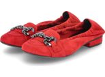 Kaerlek Ballerine Da Donna In Pelle Scamosciata Rossa Taglia: 36