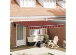Vidaxl Tenda Da Sole Retrattile Arancione E Marrone 400 X 300 Cm In Tessuto