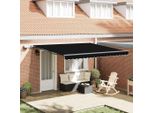 Vidaxl Tenda Retrattile In Tessuto Nero 400 X 300 Cm