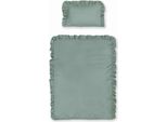 Detexpol Baby Biancheria Da Letto In Cotone 100X135 Menta Monocromatica Con Volant Mayamoo 35
