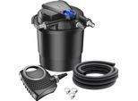 Set Completo Sunsun: Filtro A Pressione Per Laghetti CPA-20000 Fino A 40000 L Con Chiarificatore UV-C Da 36 Watt, Pompa Per Laghetti NEO6000 Supereco 6000L/H 40W, Tubo Per Laghetti Da 5M 38 Mm (1 1/2"), Fascette Stringitubo W1 44-47Mm"