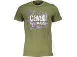 Cavalli Class T-Shirt Manica Corta Girocollo Logo Verde : Taglia - Xl Taglia: Xl
