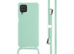 Custodia Per Samsung Galaxy A12 - Silicone - Imoshion Custodia/Copertura Morbida Con Cinturino/Copertura Posteriore - Verde Menta