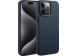 Custodia Per Iphone 15 Pro Max - Vera Pelle - Custodia Rigida/Cover Accezz - Blu Scuro