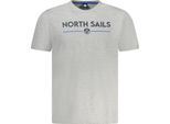T-Shirt Manica Corta Collo Rotondo Stampa Logo North Sails Grigio : Taglia - M Taglia: M