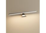 Emke Lampada A Specchio Led 40 Cm, Lampada Da Bagno IP44, Cromo, Bianco Neutro 4200 K, Per Specchio E Mobile