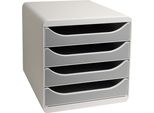 Exacompta 310041D Cassettiera Exacompta BIG-BOX, 4 Cassetti, Grigio Chiaro /