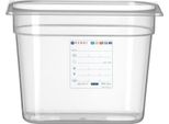 Hendi Contenitore Gastronorm 1/4, Gn 1/4, 5,5L, Trasparente, 265X162X(H)200Mm