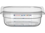 Hendi Contenitore Gastronorm 1/6, Gn 1/6, 1 Litro, Trasparente, 176X162X(H)65Mm