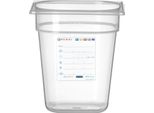 Hendi Contenitore Gastronorm 1/6, Gn 1/6, 3,4L, Trasparente, 176X162X(H)200Mm