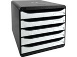 Exacompta Cassettiera BIG-BOX Plus, 5 Cassetti, Bianco