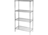Scaffale Portaoggetti In Acciaio Cromato, 900 X 400 X 1800 Mm (L X P X A)