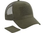 Beechfield Patch Snapback Trucker Cap PC3956 (Taglia Unica) (Verde Militare)