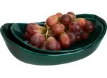 Ciotole Da Portata Krumble In 2 Pezzi - Vassoi Da Portata - Ciotole Per Snack E Tapas - Stoviglie - Ciotola Piccola E Grande - Ceramica - Verde
