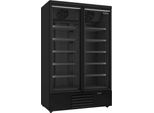 Congelatore Combisteel JDE-1000F Bl Con 2 Porte In Vetro - 1000 Litri, Convezione, Nero