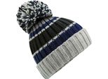Beechfield - Berretto "Hygge Striped"" Per Uomo/Donna Unisex PC4694 (Taglia Unica) (Blu Acciaio)"