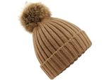 Beechfield - Cappello A Maglia Grossa BC4994 (Taglia Unica) (Biscotto)