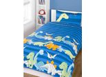Rapport - Set Di Biancheria Da Letto, Dinosauro AG1047 (Letto Singolo) (Blu)