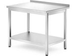 Hendi Tavolo A Muro Con Ripiano - Avvitato, Profondità 700 Mm, Linea Cucina, 1000X700X(H)850Mm