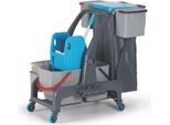 Carrello Per La Pulizia Procart Jet 736S - Con Tergipavimento, 2X Secchio Da 25L E Portacestino