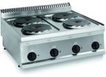 Cucina Elettrica Kbs 10,4 Kw 4 Piastre Da Tavolo 700X700X280 Mm Predisposta Per Allacciamento 400 V