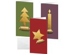 Sigel DS080 Set Di Biglietti Di Natale "Stile Ritaglio"", Lunghezza Din"