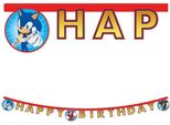 Ghirlanda Di Compleanno Sonic "Happy Birthday"", 200 Cm"