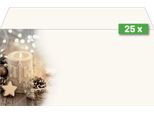 Sigel DU450 25 Sigel WeihnachtsbriefumschläGe Christmas Candle Din Lang Ohne Fenster