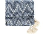 Quvio Tovaglia Con Filo - Tovaglie - Accessori Per La Tavola - Decorazione Della Tavola - Protezione Della Tavola - Cotone - Grigio Con Bianco - 135 X 200 Cm