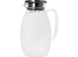 Caraffa Krumble Con Filtro, Manico E Coperchio - Pelatore - Brocca - Acqua Da Tavola - Vetro E Alluminio - 1,5 Litri - Trasparente