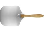 Buccia Per Pizza Krumble - Acciaio Inox - Quadrato - Con Manico In Legno - 64 X 30 Cm (Lxl) - Buccia Per Pizza - Accessori Per Barbecue - Argento - Marrone Chiaro